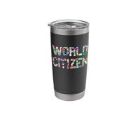 World Citizen with Flags of Various Countries - Globetrotter Stainless Steel Insulated Tumbler