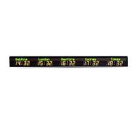 World Clock, LED Digital Multi Time Zone Wall Clock for Home, Office, Living Room, and School - Display Time for Multiple Cities
