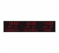 World Clock, Multi-Time Zone Electronic Clock with Date and City Display for Office and Hotel Use