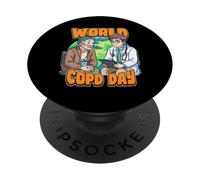 World COPD Day Chronic Obstructive Pulmonary Disease Support PopSockets Adhesive PopGrip