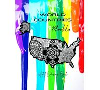 World Countries Mandala Coloring Book: Geography Lover, Coloring therapy, Relax, Stress Relief, 8.5"x11"