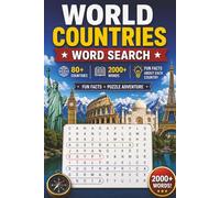 World Countries Word Search: Explore 80+ Countries with Fun Facts, 2,000+ Words, Geography Trivia, and Educational Puzzle Challenges