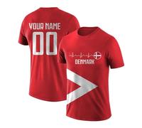 World Cup 2026 Denmark Football Jersey Personalised Name Number Fan Top