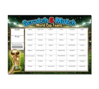 World Cup 2026 Fundraising Scratchcard - A4 Scratch Card Team Draw - Football Office & Pub Fundraiser, 48 Teams, Easy Winner Reveal (Single Scratchcard)
