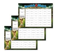 World Cup 2026 Fundraising Scratchcard - A4 Scratch Card Team Draw - Football Office & Pub Fundraiser, 48 Teams, Easy Winner Reveal (3 Pack Scrachcards)