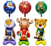 World Cup Decorations, Football Party Decorations Set of Six Aluminium Balloons for World Cup Football 2026 Celebrations, Premium Footballs Themed Decor, Dim ensions 20 by 15 Cm