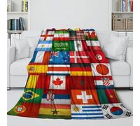 World Cup Flannel Blanket - Warm Throws for Sharing And Preserving Each Other's Temperature - Skin-friendly Blanket for Wrapping Something Warm And Blissful In Those Cold Nights 60x80inch
