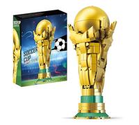 World Cup Soccer Trophy Building Blocks Set, 446PCS Championship Trophy Bricks Kit, Golden Footballl Cup Model, Home Decor, STEM Toy, Creative Gift for Soccer Fans
