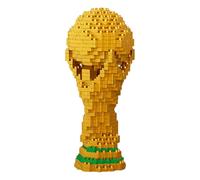 World Cup Trophy Micro Building Blocks, Gold Championship Cup Brick Set, Fun DIY Toy for Teens & Football Fans