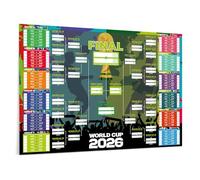 World Cup Wall Chart 2026 A1 Poster - Football World Cup 2026 Wall Chart & Fixture Schedule Tracker - Large World Cup Planner & Tournament Chart - 84.1 x 59.4cm 200gsm Silk Paper with UK Times