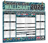 World Cup Wall Chart 2026 - World Cup Chart - Football Tournament Poster Huge A1 Size With Fixtures, UK Kick Off Times, TV Channels, Stadiums & Match Schedule Folded to A4 Forest Green