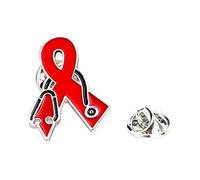 World Day Red Ribbon Pin Awareness Ribbon Brooch For Clothes Jacket Lapel Support Fashion AccessoryJean Pillow Cover DIY Decorations Health Support Commemorative Jewelry For Cancer Ribbons