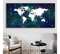 World Diamond Art Kits Adults, 5D Diamond Painting Map DIY Full Round Drill Crystal Art Kits for Adults Beginners, Rhinestone Arts and Crafts for Home Wall Decor, Gifts for Women, 40x80cm, Cod-175