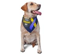 World Down Syndrome Awareness Day Dog Bandanas Triangle Bibs Pet Scarf For Small Medium Large Dogs And Cat