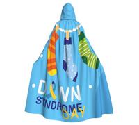 World Down Syndrome Awareness Day Halloween Witch Cloak Unisex Hooded Cloak For Festive Party Costume