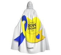 World Down Syndrome Awareness Day Halloween Witch Cloak Unisex Hooded Cloak For Festive Party Costume