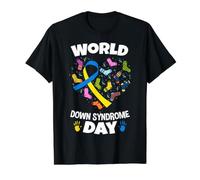 World Down Syndrome Day Awareness Socks Special Education Value Graphic T-Shirt, Men, Black, L