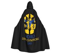 World Down Syndrome Day Halloween Witch Cloak Unisex Hooded Cloak For Festive Party Costume