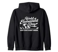 World Environment Day - Keep Our Planet Green Eco Awareness Zip Hoodie