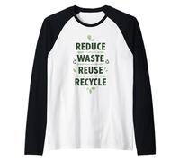 World Environment Day Reduce Waste Reuse Recycle Raglan Baseball Tee