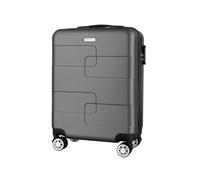 WORLD EXPLORER Cabin Suitcase | ABS Hard Shell with 360° Spinner Wheels & Com-bination Lock | Lightweight Cabin Luggage and Suitcase 34L - Ryanair Priority Size Travel Bag (Dark Grey, 55x40x20 CM)