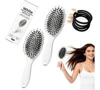 World-Famous 5x Sold out Paddle Brush - Smoother, Stronger,Shinier Hair - Boar Bristle Brushs with Nylon Bristles and Microsphere Massaging Tips, Lightweight Paddle Brush (2pcs)