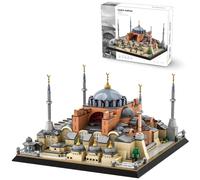 World Famous Architecture Building Blocks, Hagia Sophia Architectural Building Blocks Set, Church Bricks Model Toys for Adults, Ideal Display and Home Decor Gift, 1436 PCS