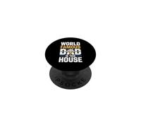 World Famous Dad In House Fun Tee Full Time Father Proud Dad PopSockets Adhesive PopGrip