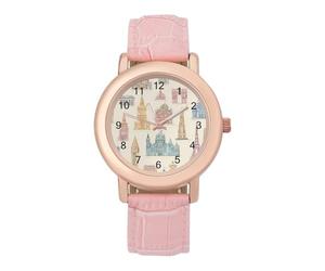 World Famous Landmarks Womens Leather Strap Elegant Lady Wrist Watches Casual Band Three-Hand Watch