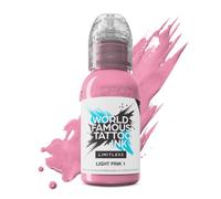 World Famous Limitless Tattoo Ink, Vegan Professional Premium Permanent Tattooing Inks, Light Pink 1, 29.5 ml