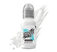 World Famous Limitless Tattoo Ink, Vegan Professional Premium Permanent Tattooing Inks, Mixing White, 29.5 ml