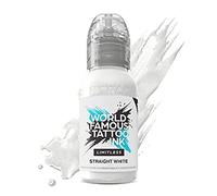 World Famous Limitless Tattoo Ink, Vegan Professional Premium Permanent Tattooing Inks, Straight White, 30ml