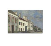 World Famous Oil Paintings Main Street at Argenteuil, 1913 Maurice Utrillo Artwork Poster Canvas Wall Art Decorative Picture Prints Modern Decor 20x30inch(50x75cm)