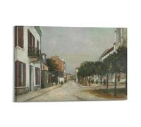 World Famous Oil Paintings Street in Montmartre by Maurice Utrillo Artwork Poster Decorative Painting Canvas Wall Art Living Rooms Bedroom 16x24inch(40x60cm)