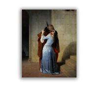 World Famous Paintings "The Kiss" Oil Painting Reproduction Giclee Canvas Print Retro Wall Art Prints Artwork Picture for Home Office Wall Decor 70x91cm Frameless