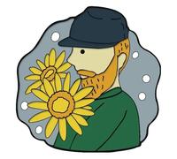 World Famous Personalities Enamel Pins Set of 2, Klein, Non-precious metal