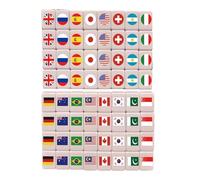 World Flag Mahjong Tiles - Educational Strategy Game, Global Pattern Matching Toy, Family Reunion Activity, Recreation Equipment, Logic Gear, Smooth Texture Friends Party Night Indoor Fun