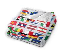 World Flags Blanket Super Soft Flannel Blanket Comfy Cozy Throw Blanket Couch Lightweight Blankets for Living Room Bedroom 40"X30"