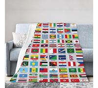 World Flags Blanket Super Soft Flannel Blanket Comfy Cozy Throw Blanket Couch Lightweight Blankets for Living Room Bedroom 50"X40"