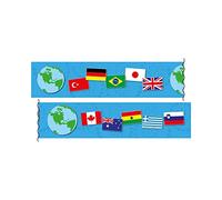 World Flags Display Borders Classroom Trimmers