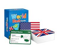 World Flags Flash Cards, 245 Pieces Flags of the World Geography Games