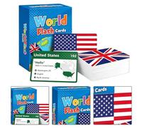 World Flags Flash Cards 245 Pieces Geography Learning Set