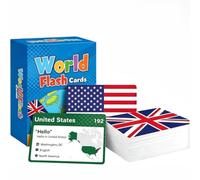 World Flags Flash Cards,World Geography Learning Card Flash Cards(A)