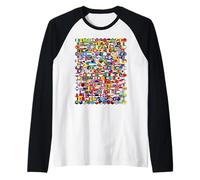 World Flags in Hexagonal Pattern, national flags Tee Raglan Baseball Tee