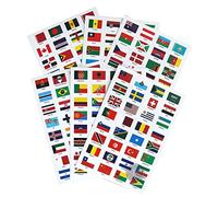 World Flags Stickers - 192 Countries PVC Transparent Planner Travel Stickers for School, Theme Parties, Homeschool, Journal Sticker, Labels