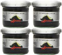 World Food Shop Launis Black Lumpfish Caviar 100g Pack of 4 - Premium Quality Scandinavian Roe - Delicacy for Gourmet Dining - Perfect for Appetizers and Garnishes