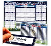 World Football 2026 Sweepstake Kit - A1 Wall Chart & 48 Scratch Cards | Tournament predictor with fixtures, results and knockout tracker. For offices, pubs, parties and family games.