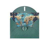 World Geography Map print Greeting Cards - Thank-You Cards Party Invitation Cards for Festive Celebrations