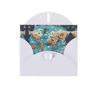 World Geography Map print Greeting Cards - Thank-You Cards Party Invitation Cards for Festive Celebrations