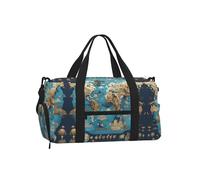 World Geography Map Print Handheld Crossbody Sports Luggage Bag